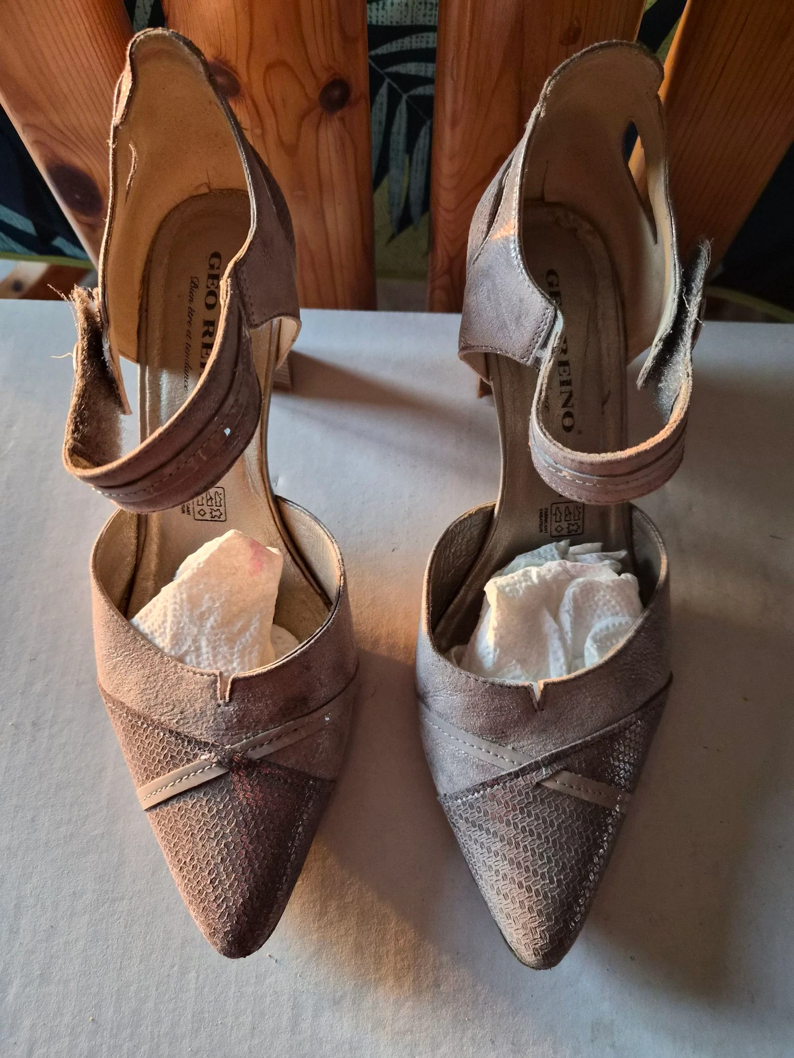 Zapatos plateados de tacón Geo Reino talla 39 – photo 2
